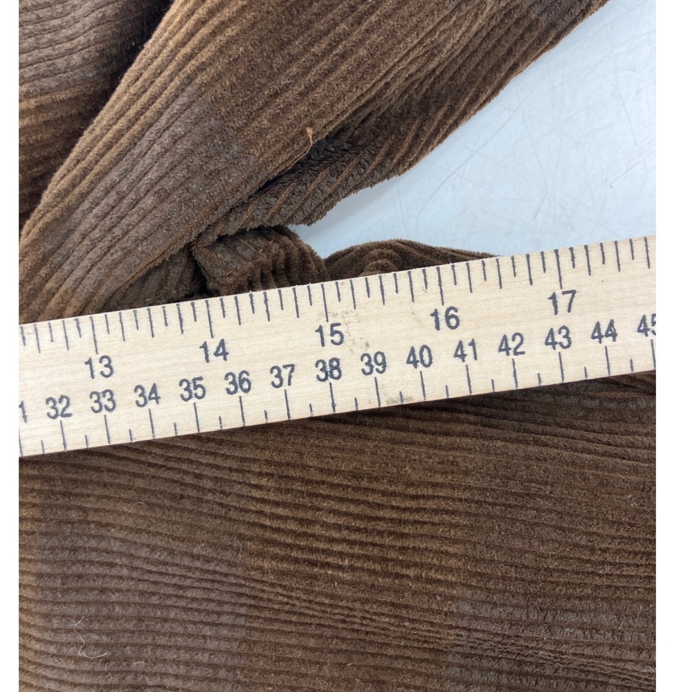 BUYKUD Corduroy Pants Women M Brown NWT Checkered Lagenlook Tapered Drawstring - Picture 9 of 11